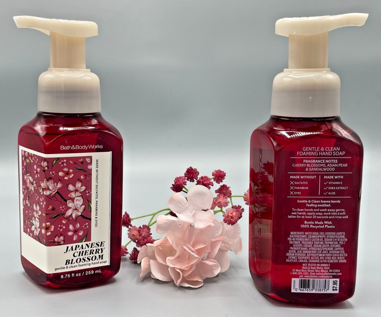 Bath & Body Works Japanese Cherry Blossom Hand Soap Lot 2 GENTLE & CLEAN