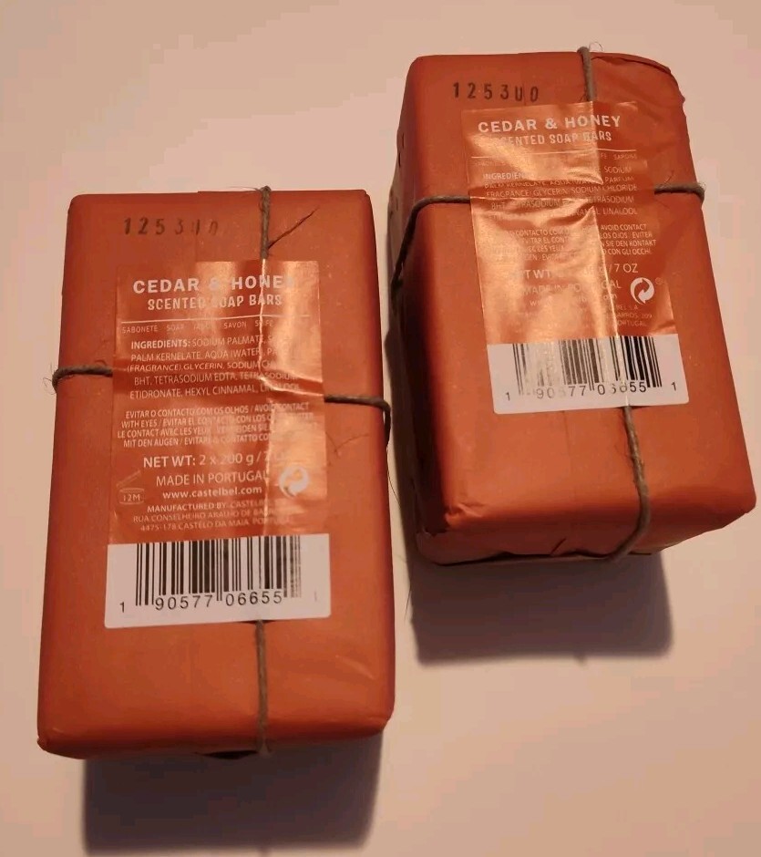 2x Castelbel Ltd. Edition Men’s Grooming 2-Pack Cedar & Honey Scented Soap Bars