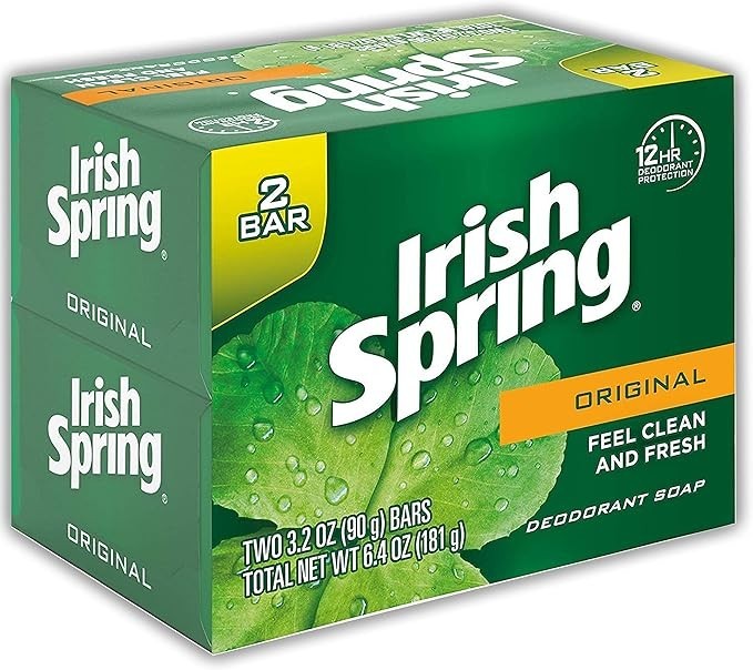 Irish Spring Original Scent Bar Soap 3.2 Oz. Pack of 2