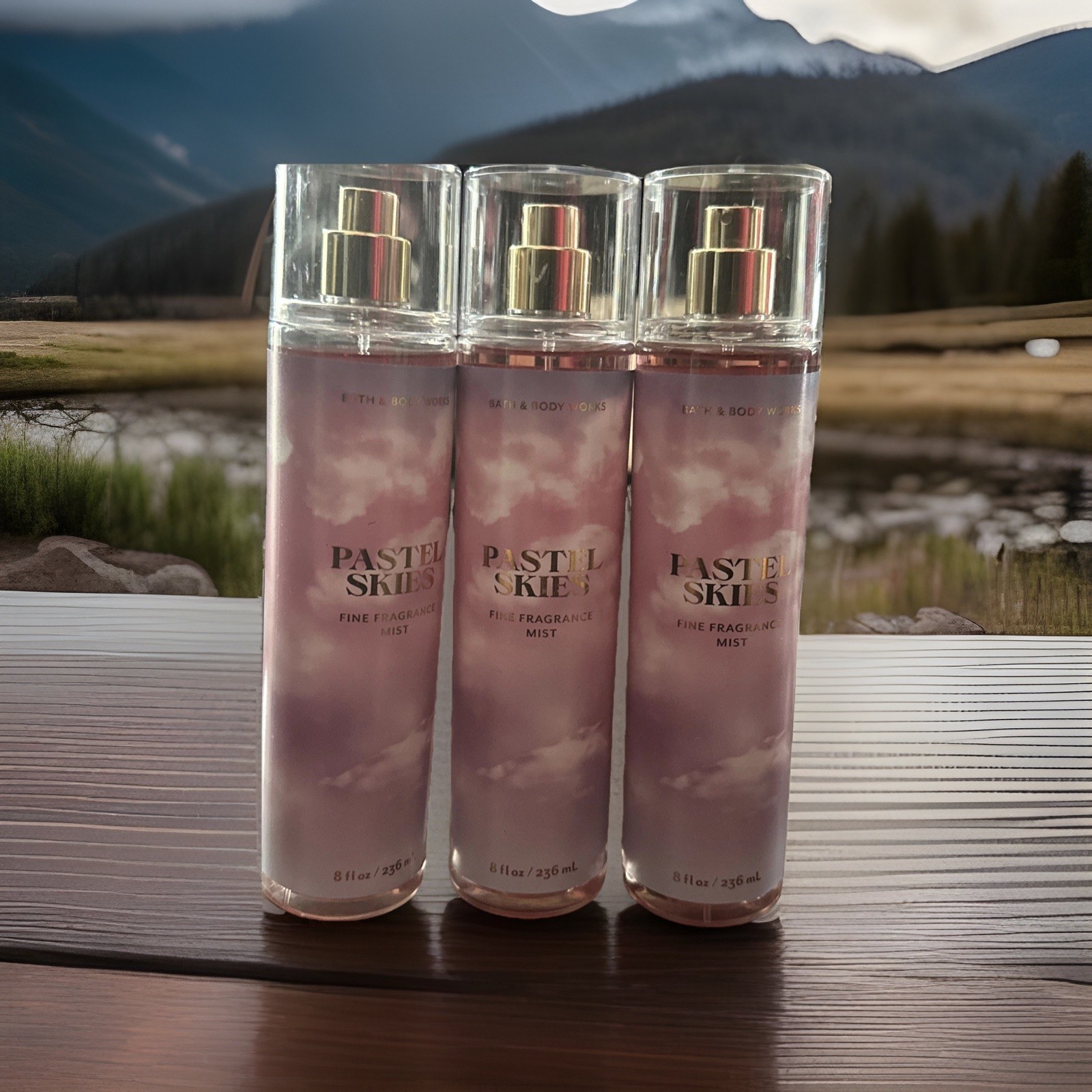 Bundle Of 3 Bath Body Works Pastel Skies Fine Fragrance Mist
