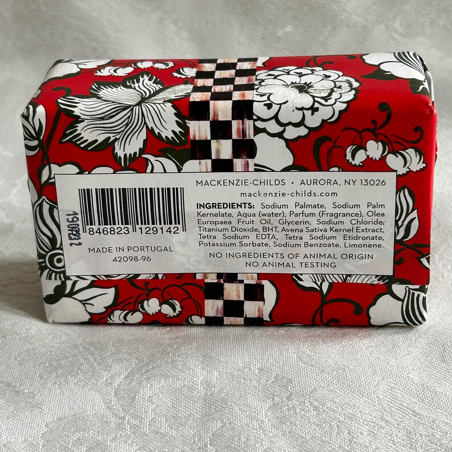 Qty 3 Mackenzie Childs Soap Bar 7.5oz Winter Bouquet Guest Bathroom Shower NIP