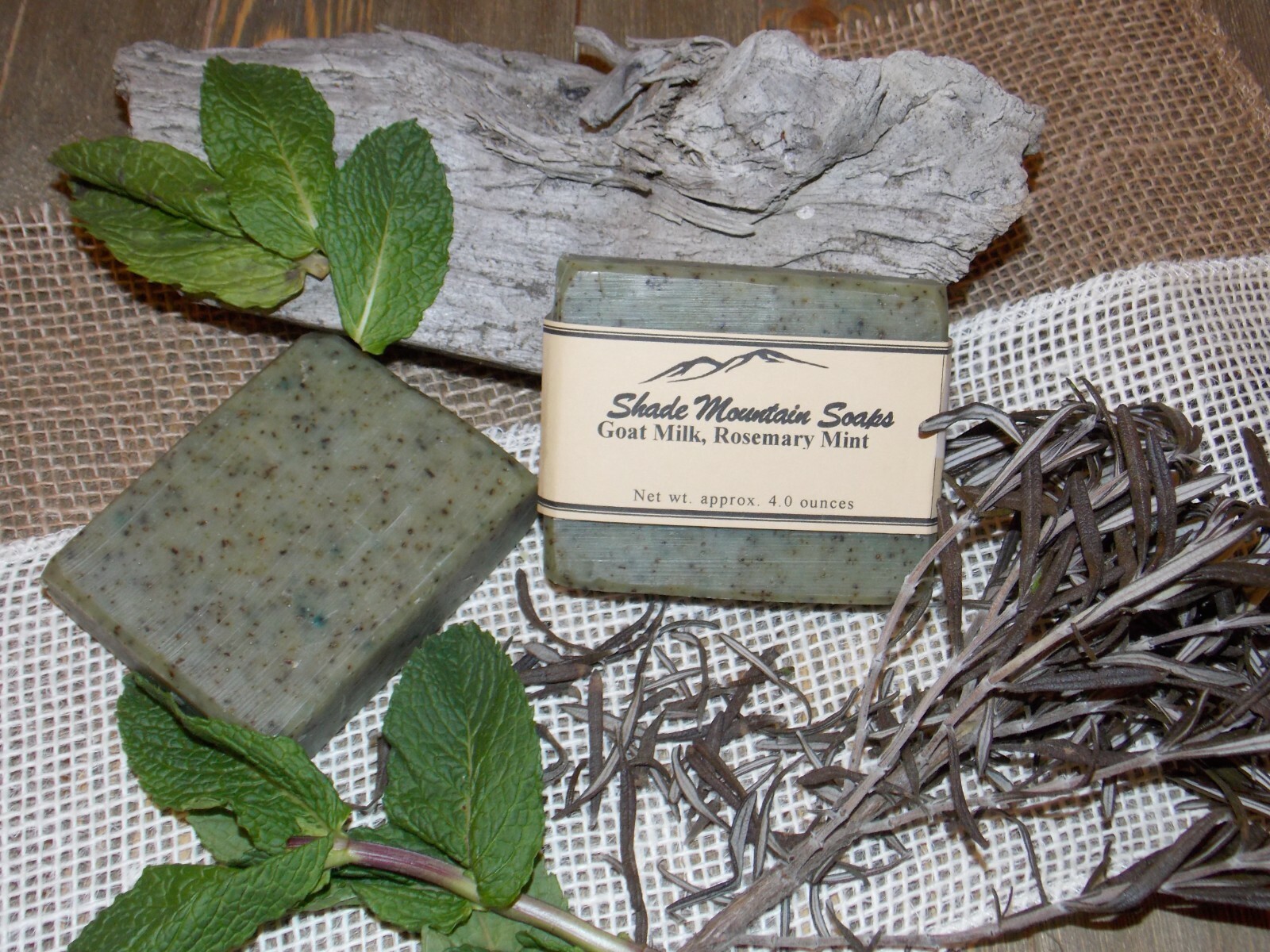 Goat Milk Soap Homemade / Handmade Moisturizing – 4 oz bar – Rosemary / Mint