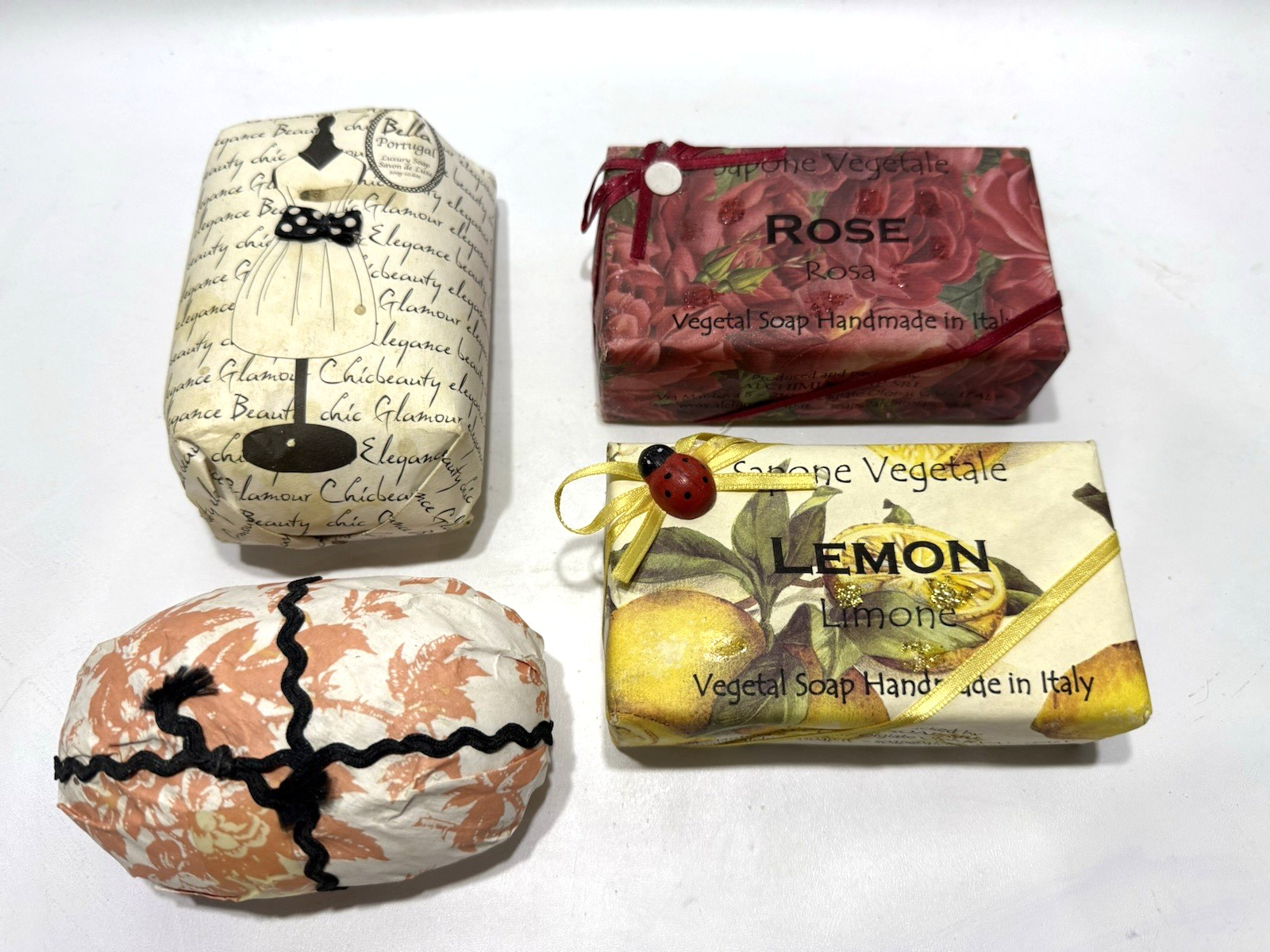 Sapone Italy Lemon Rose , Bella Portugal Alroma, Tuberose Tonsavon France Soaps