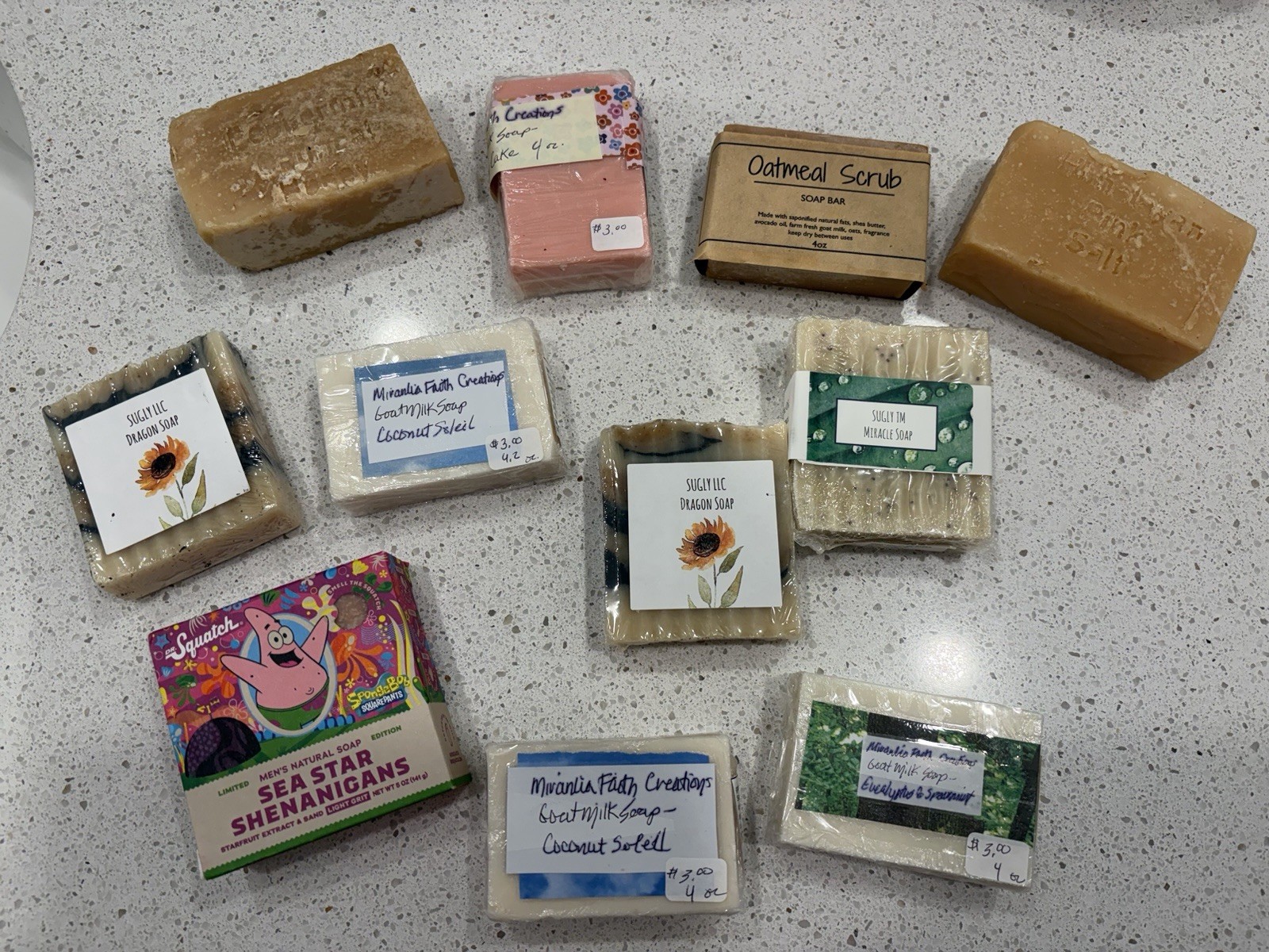 Soap Bars Lot of 11 Beef Tallow Goat Milk Dr Squatch Soap over 45 OZ NEW!