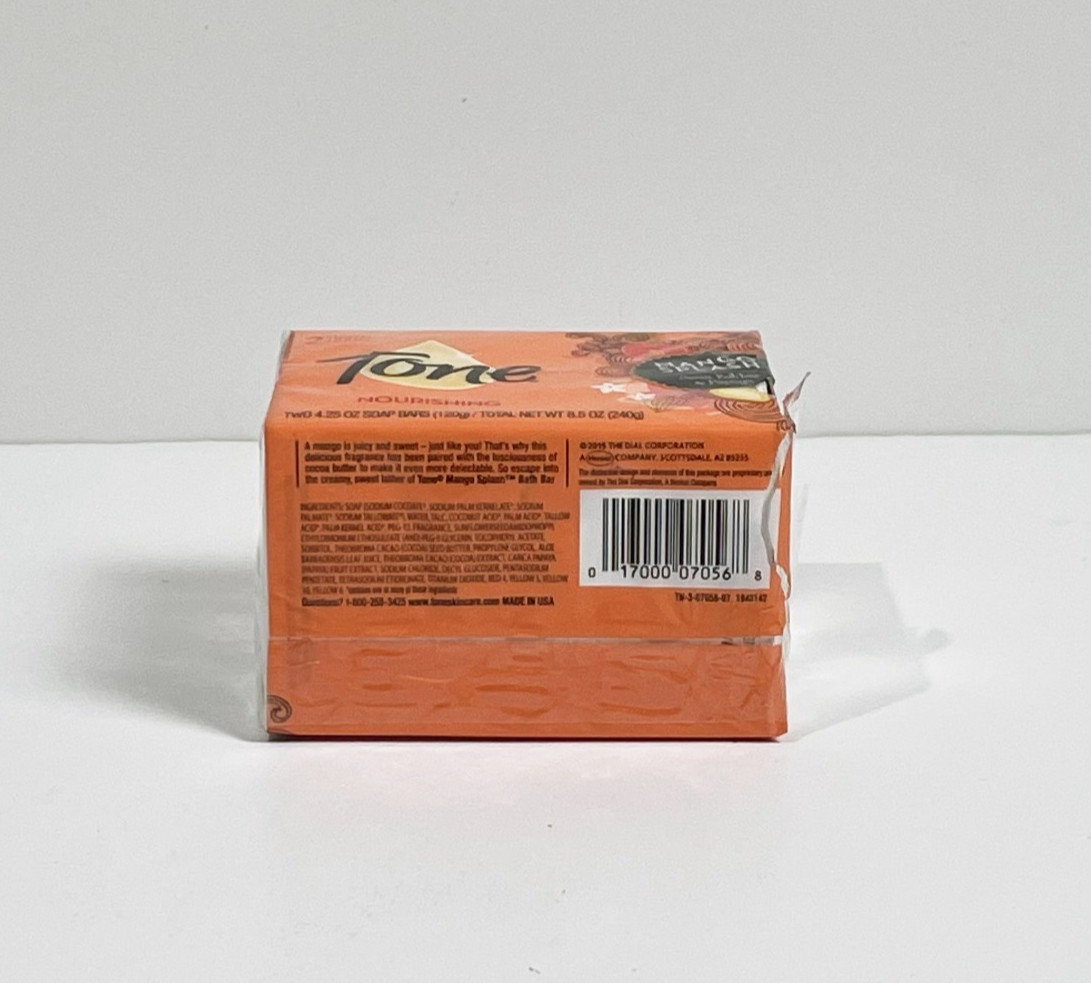 Tone Mango Splash Cocoa Butter and Papaya 2 Pack Soap Bars