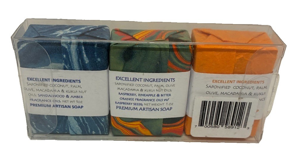 Kula Herbs The Tropical Collection 3 Piece Soap Set Handcrafted In Maui