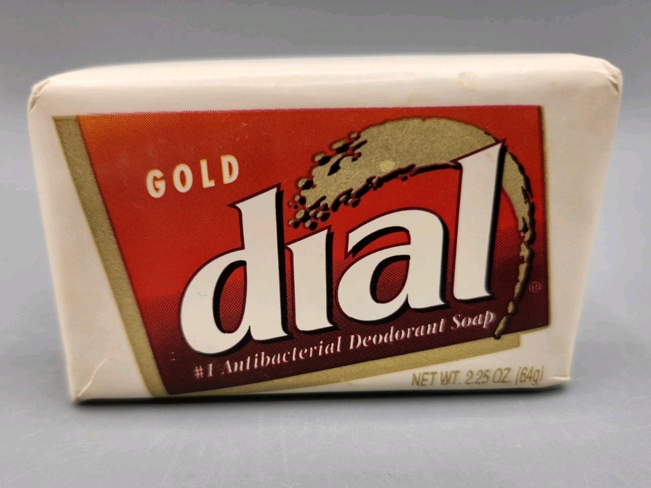 Vtg Gold DIAL Antibacterial Deodorant Soap Bar 2.25 oz. 80s