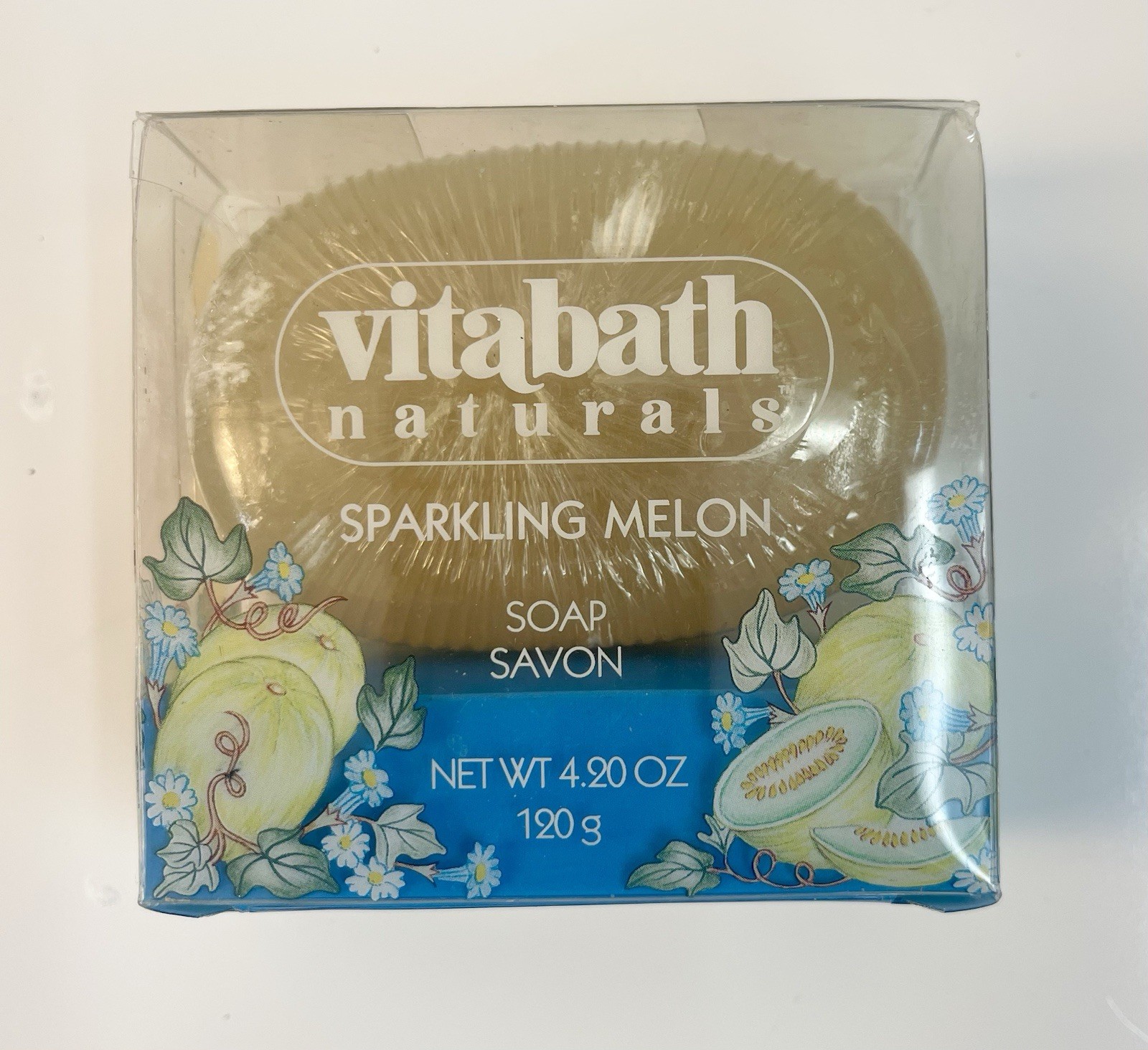 Vitabath Naturals Sparkling Melon Bar Soap Savin 4.2oz New Sealed Hard To Find