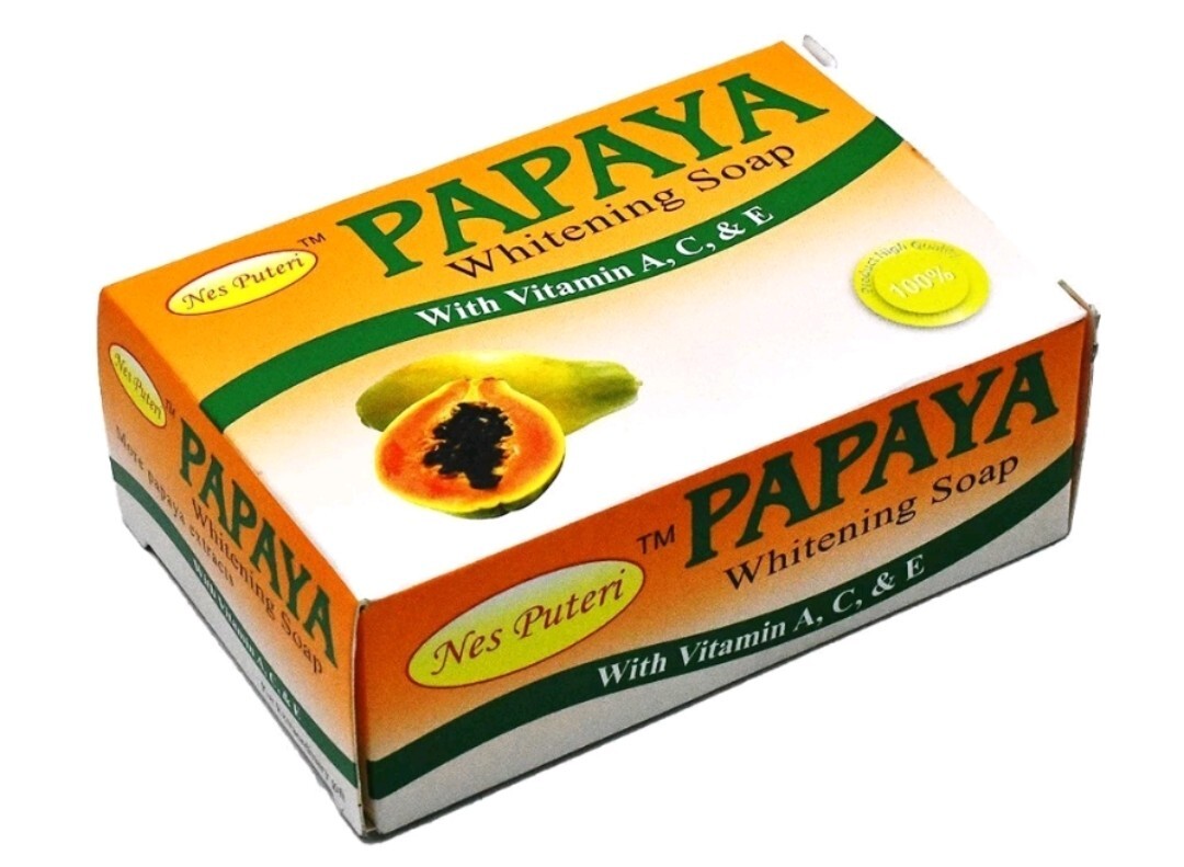 2pc Papaya Whitening Soap Nes Puteri Papaya Extract Vitamin A C & E Organic DHL