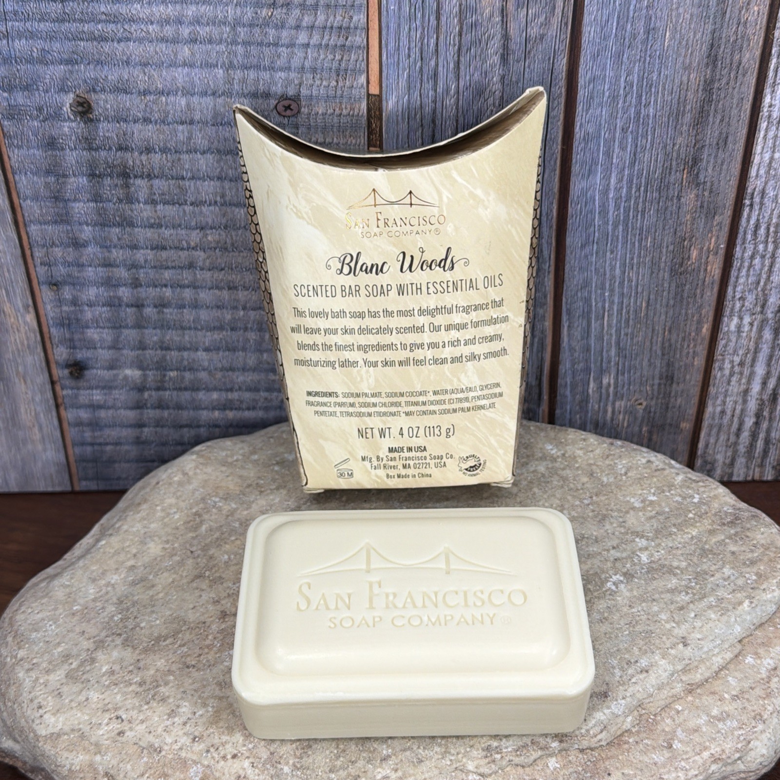 San Francisco Soap Co Blanc Woods Soap 4 Oz Vegetable No Animal Testing Made USA