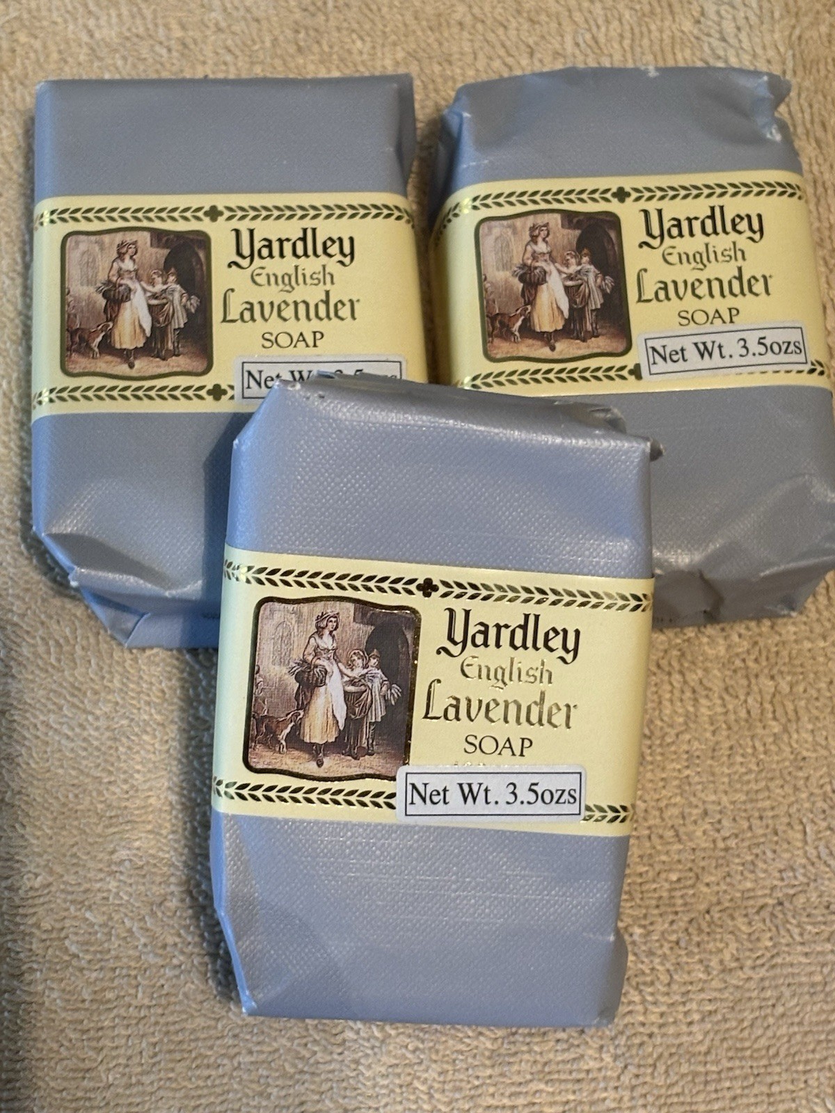 Vintage Yardley English Lavender Soap 5 Bar Lot 3.5 oz ea Scented Aromatherapy