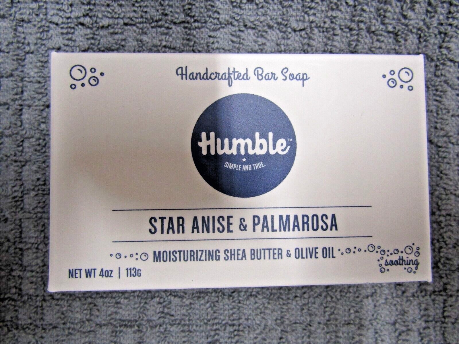 HUMBLE~STAR ANISE & PALMAROSA~MOISTURIZING SHEA BUTTER & OLIVE OIL~SOAP BAR BIN