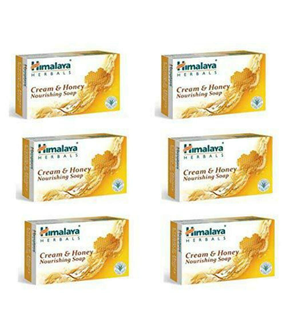 6 X Himalaya Herbals Honey & Cream Soap 75 gms FREE SHIP