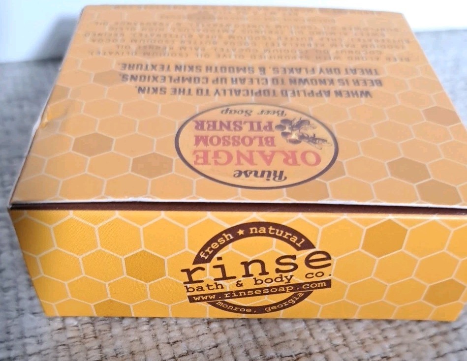Orange Blossom Pilsner Beer Soap Rinse Bath & Body Co. New In Box