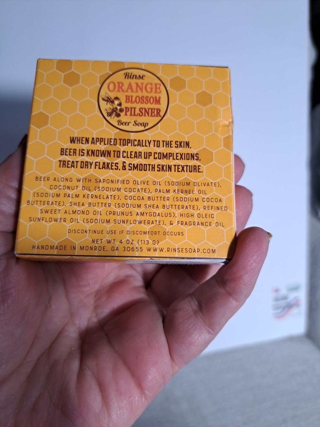 Orange Blossom Pilsner Beer Soap Rinse Bath & Body Co. New In Box