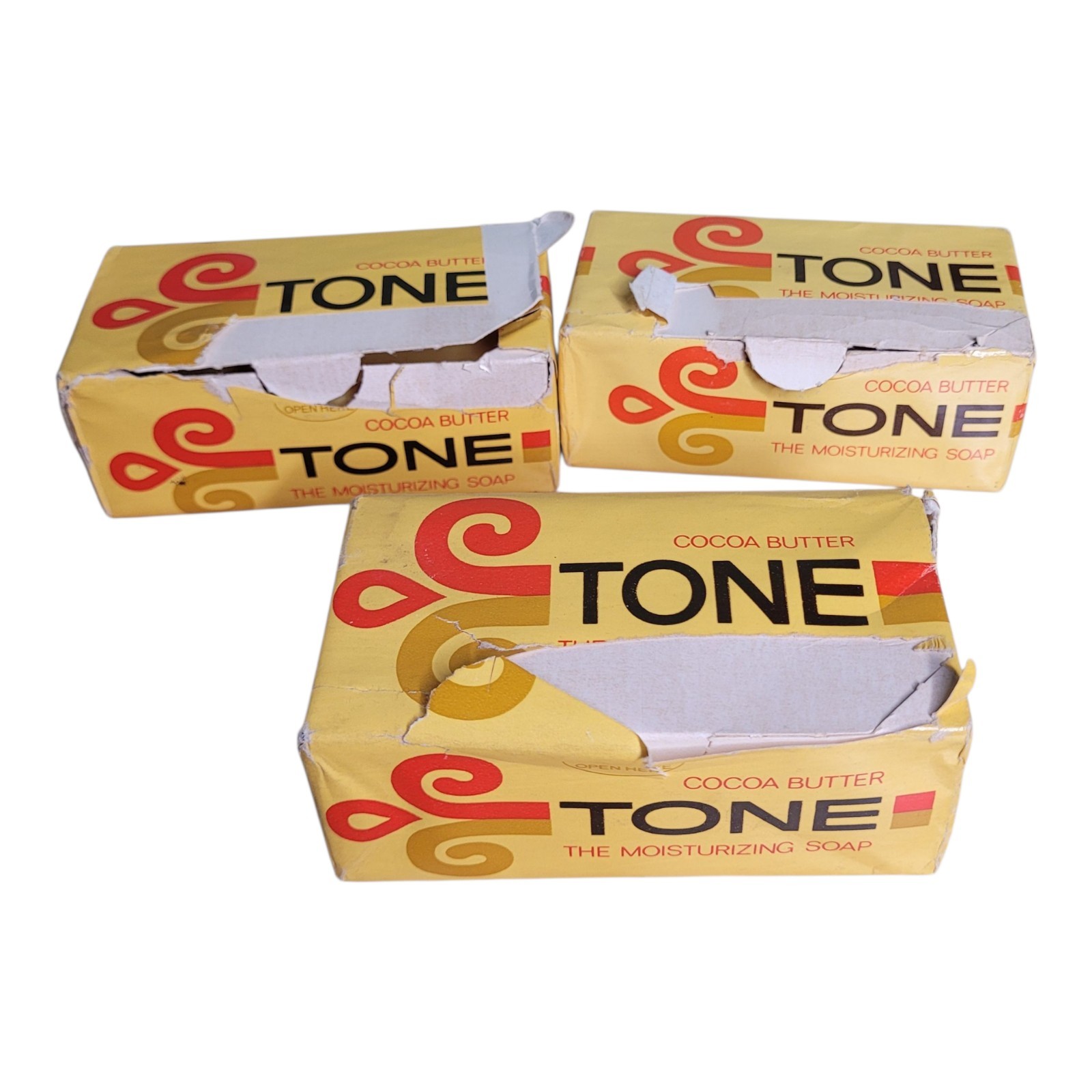 VTG Tone with Cocoa Butter Moisturizing Skin Care Bar Soap 4.75oz NOS Bundle x3