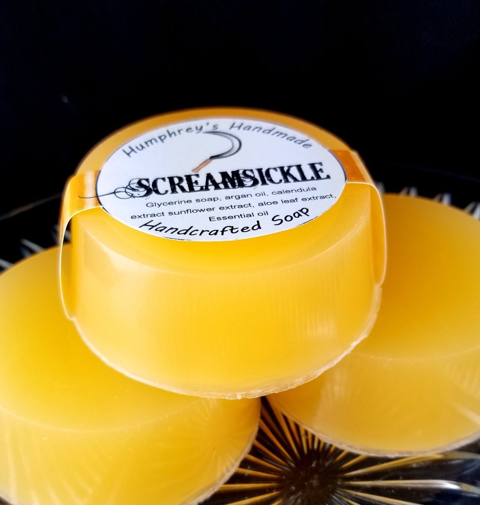 SCREAMSICKLE Orange Cream Unisex Soap Shampoo Bar Dreamsicle Horror Beard Wash
