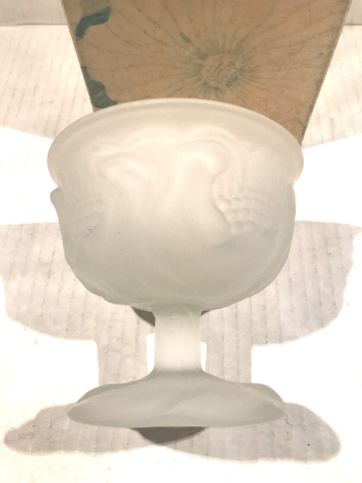 Avon 1979 Flower frost Collection Sherbert Glass holder Frost No Soaps VTG