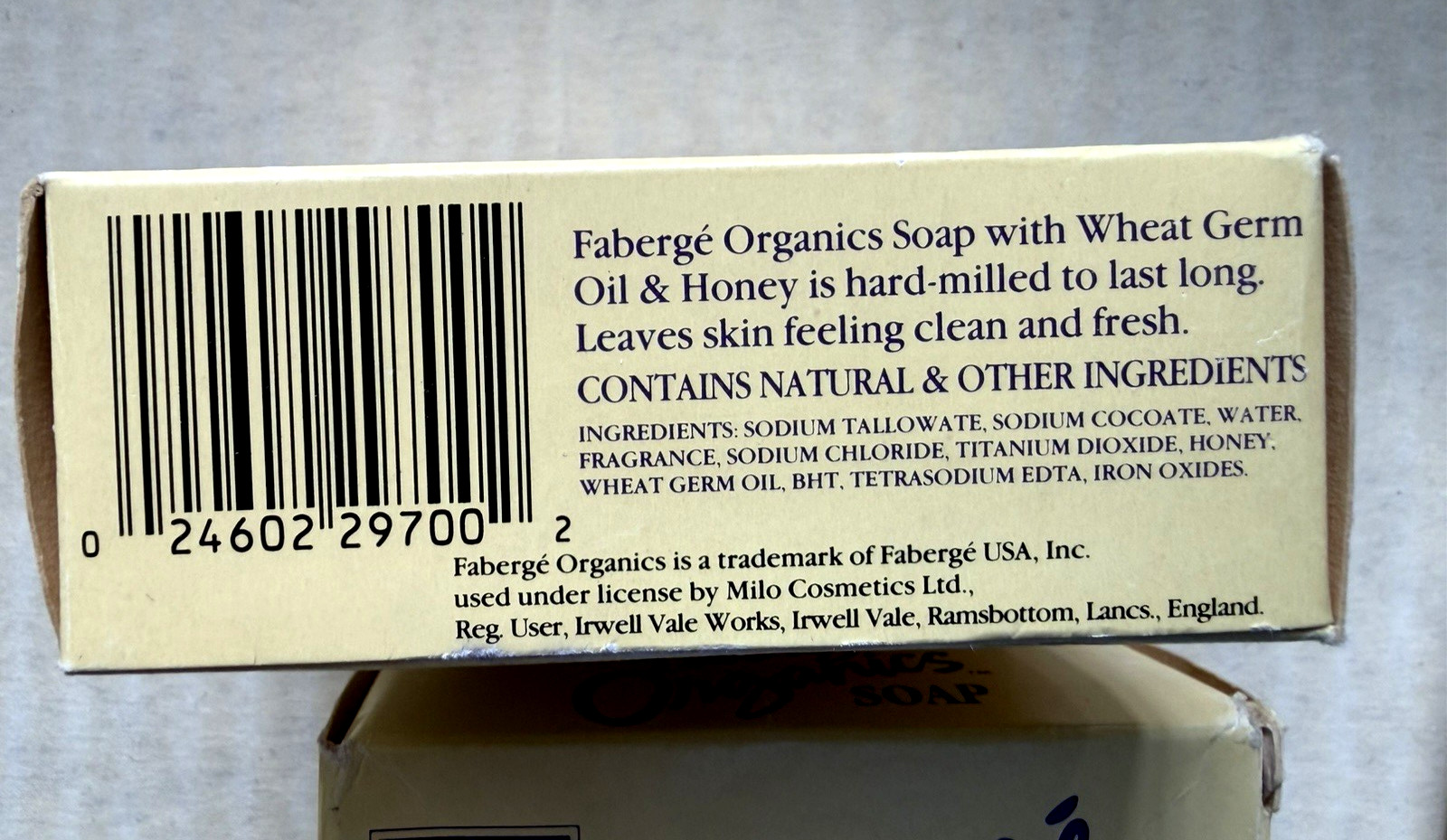 Lot Of 3 Vintage Soap Bars 2 Faberge Organics 2.5 Oz/1 Yardley 3.5 Oz NOS