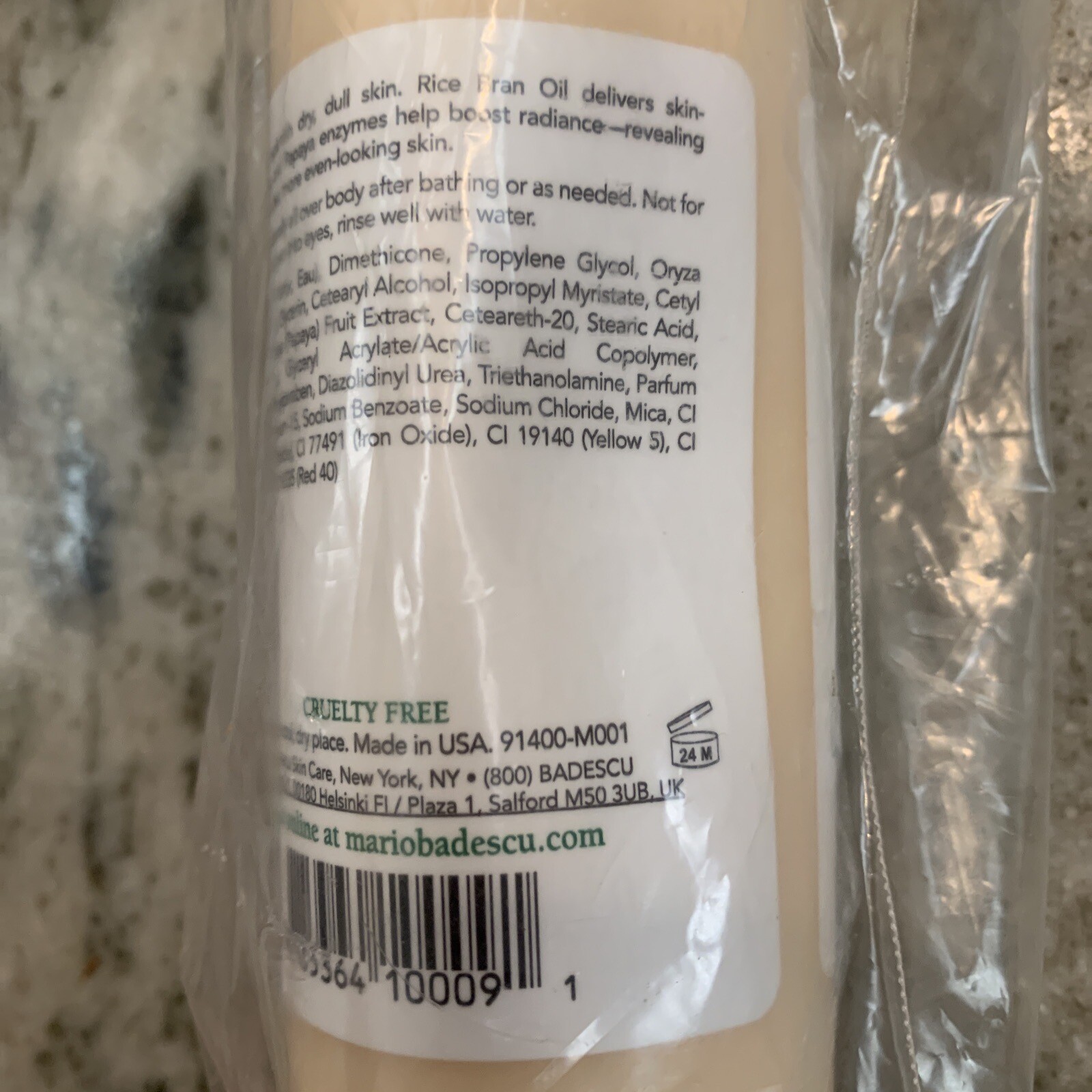 Mario Badescu Papaya Body Lotion 6Oz 177ml Brightening Rejuvenate Rice Bran Oil