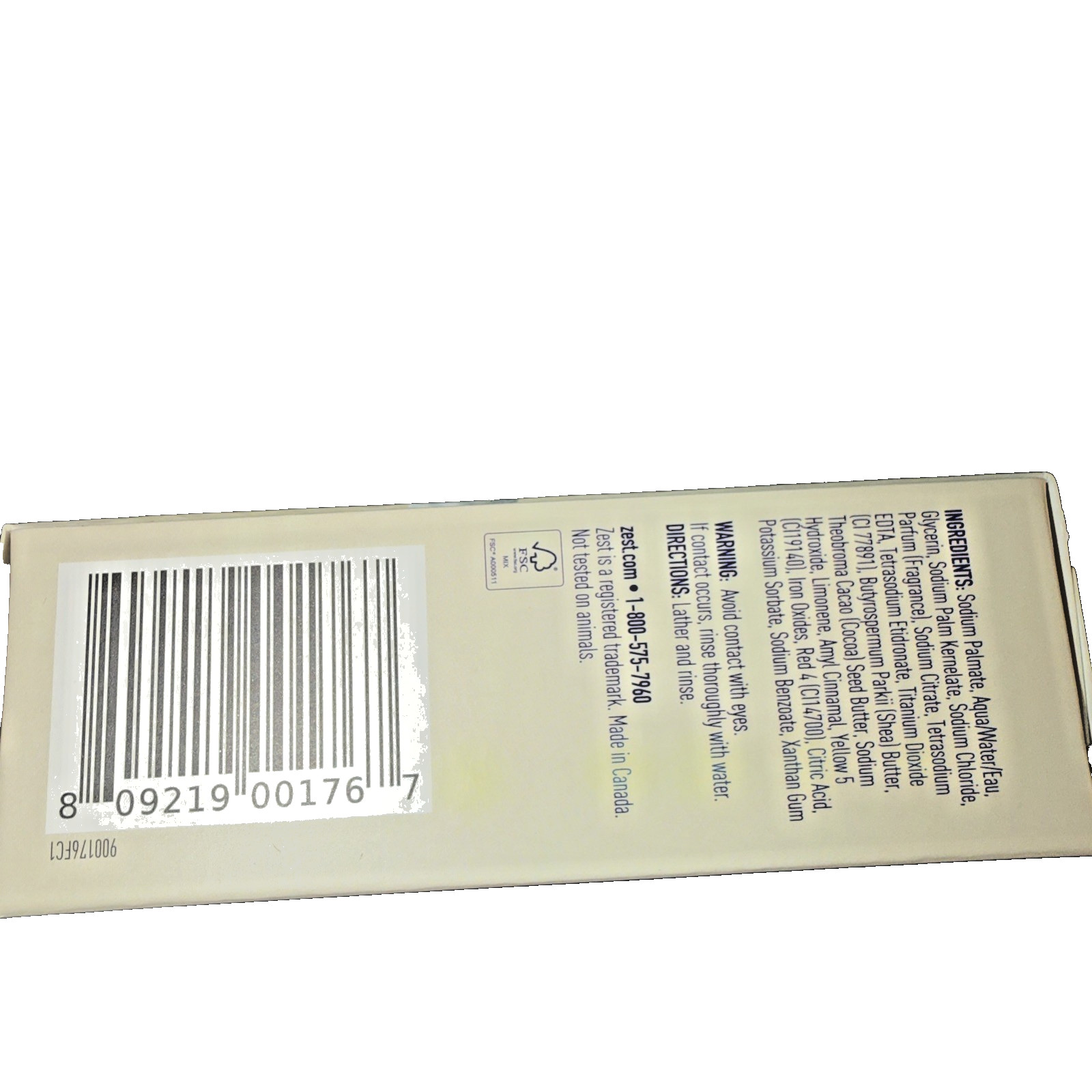 12 Zest Jumbo COCOA BUTTER & SHEA Hydrating & Deodorizing Jumbo Bar Soap 12