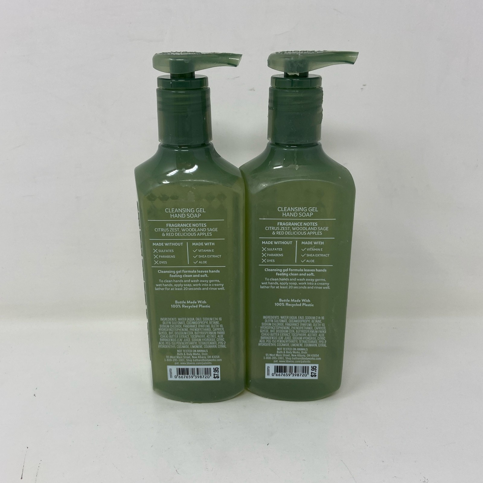 Bath & Body Works Fresh Fall Morning Gel Hand Soap Green 8oz 2-Pack