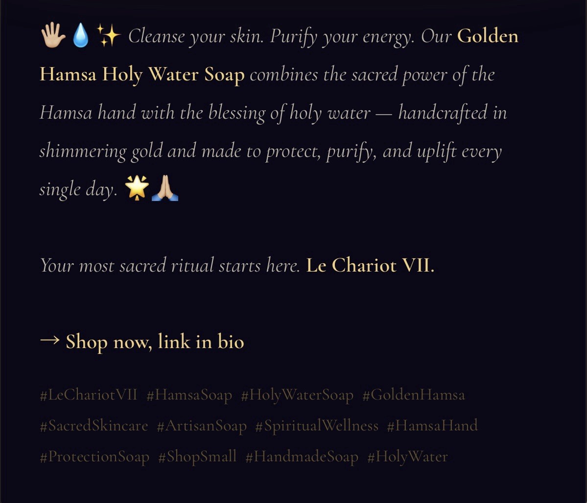 Golden Hamsa Holy Water Soap Religious Spiritual – Cleansing & purification