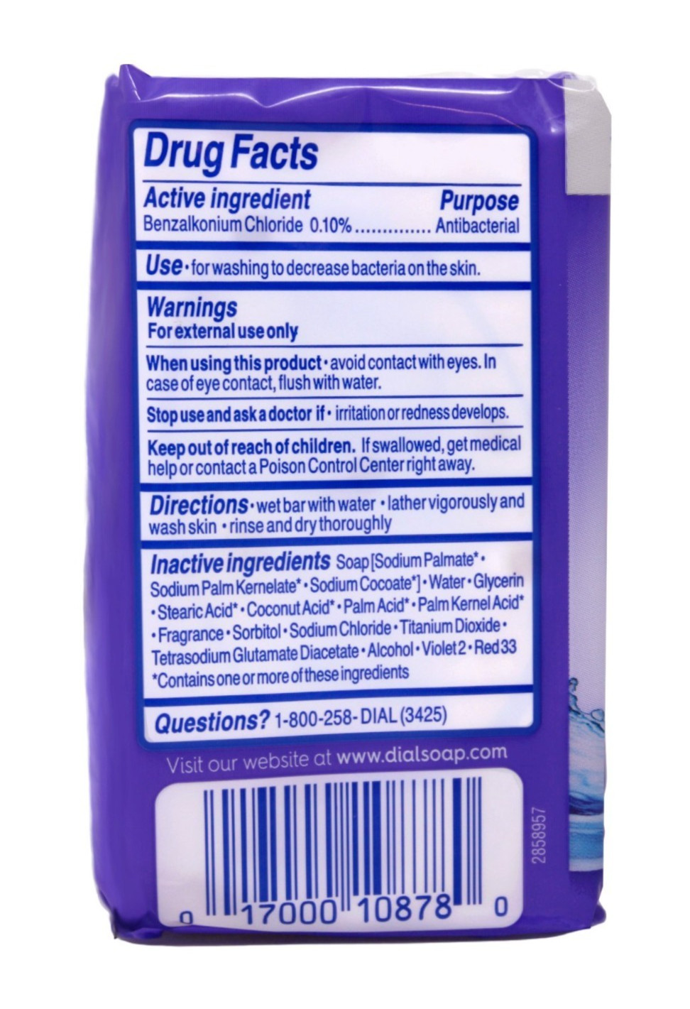 Lot of 2 Dial Calm & Soothe Antibacterial Bar Soap Lavender & Jasmine Scent NEW