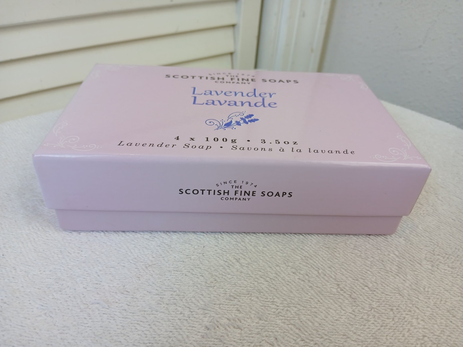 The Lavender fine Scottish soaps company,Lavender Lavande,4 x 100g,Felt Wrapped