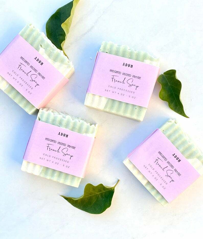 Handmade Bar Soap. French Clay Soap. Unscented Soap. Artisan Soap. Vegan Soap.