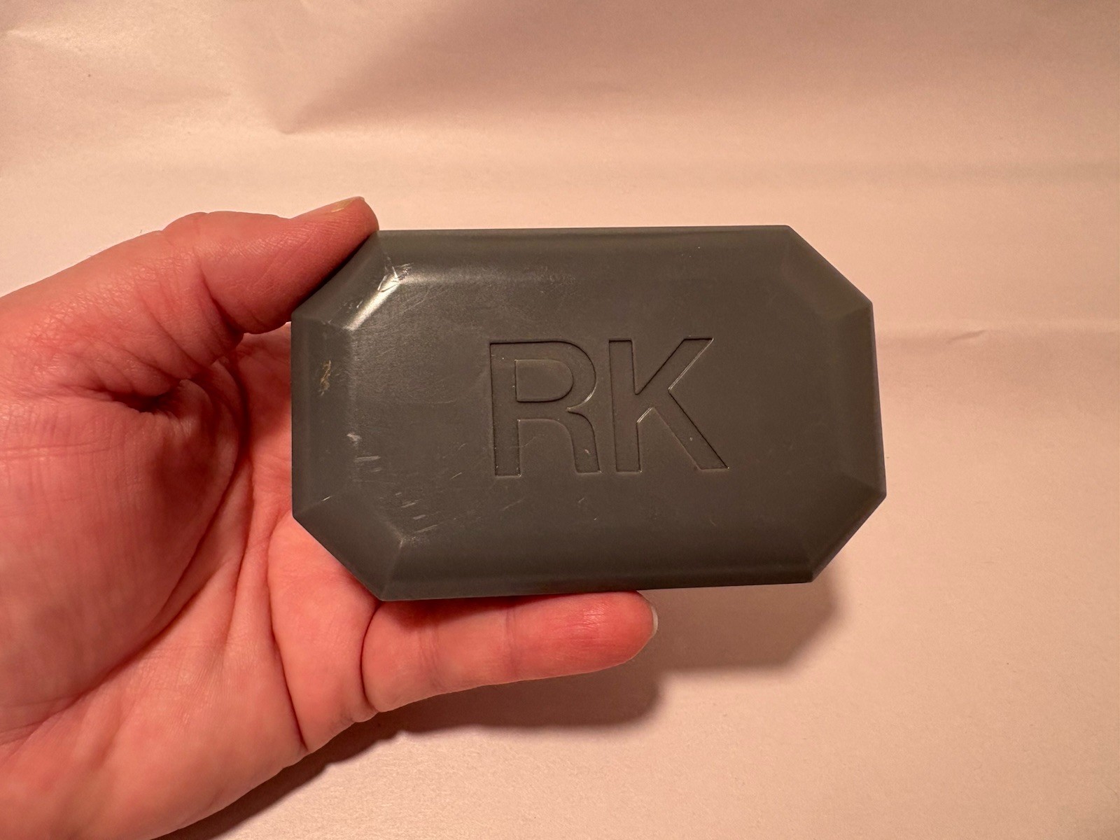 New Vintage RK Soap Bar Acid Balanced Mens Bar Green Gray Plastic Travel Dish