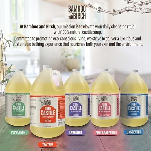Pure Castile Soap Liquid Organic, Certified Palm 64 Fl Oz (Pack of 1) Unscented