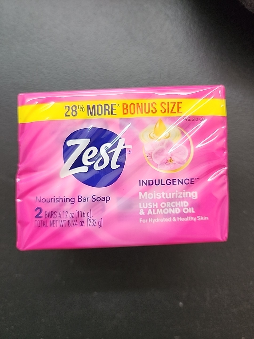 Pack of 2 Zest Indulgence Deodorant Bar Soap 4.12 oz Bars Lush Orchid & Almond
