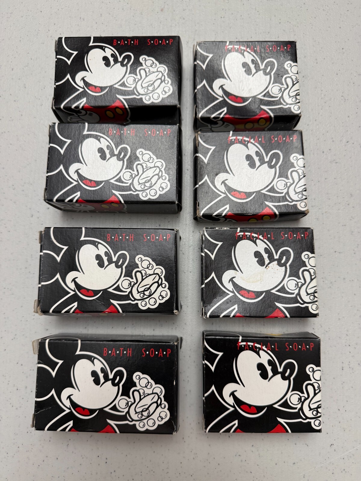 Walt Disney Resorts Lot Of ( 8) 4 Facial & 4 Bath Bar Soap Mickey Mouse 1955