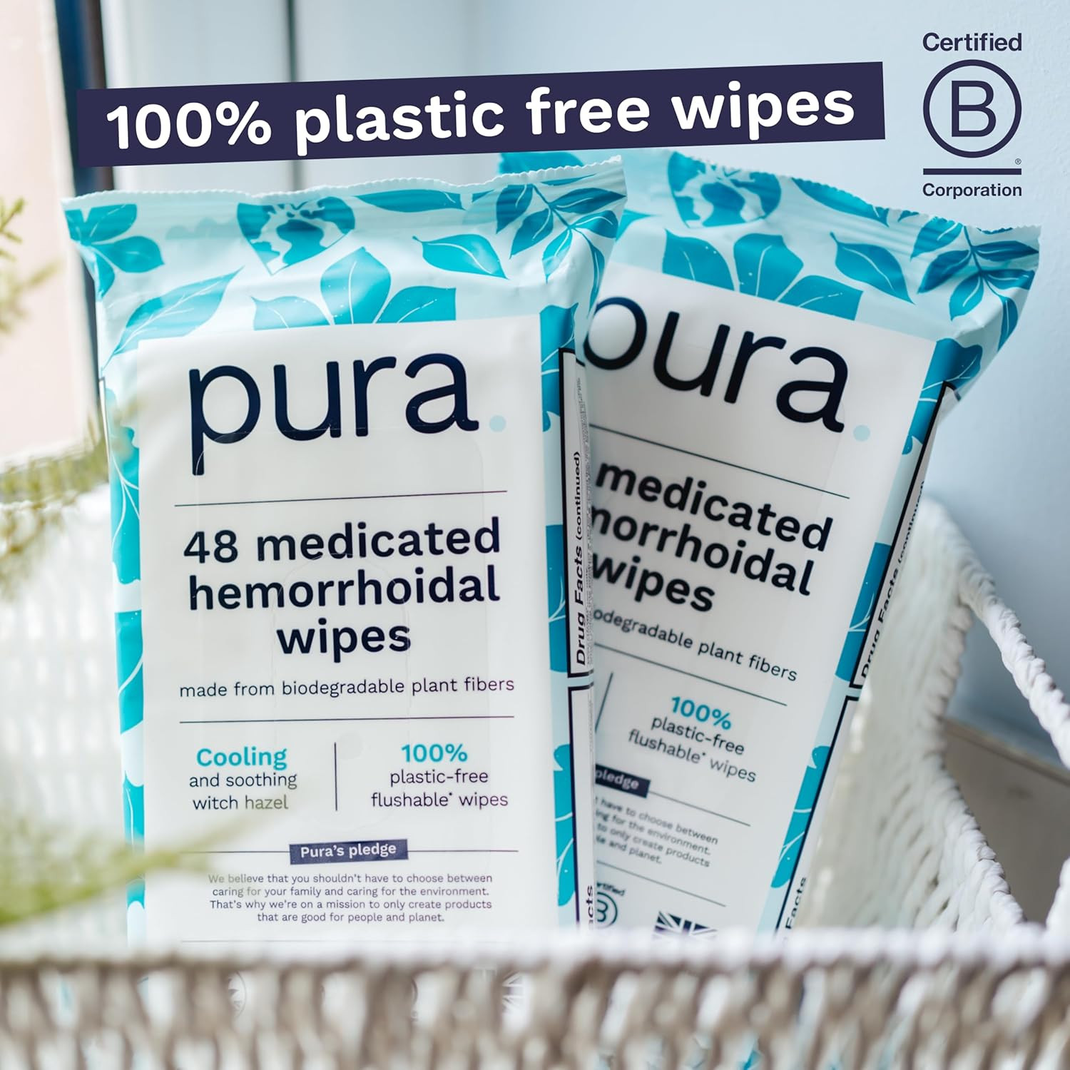 Pura XL Flushable Medicated Wipes for Hemorrhoid Relief, Extra-Large, Fragrance-