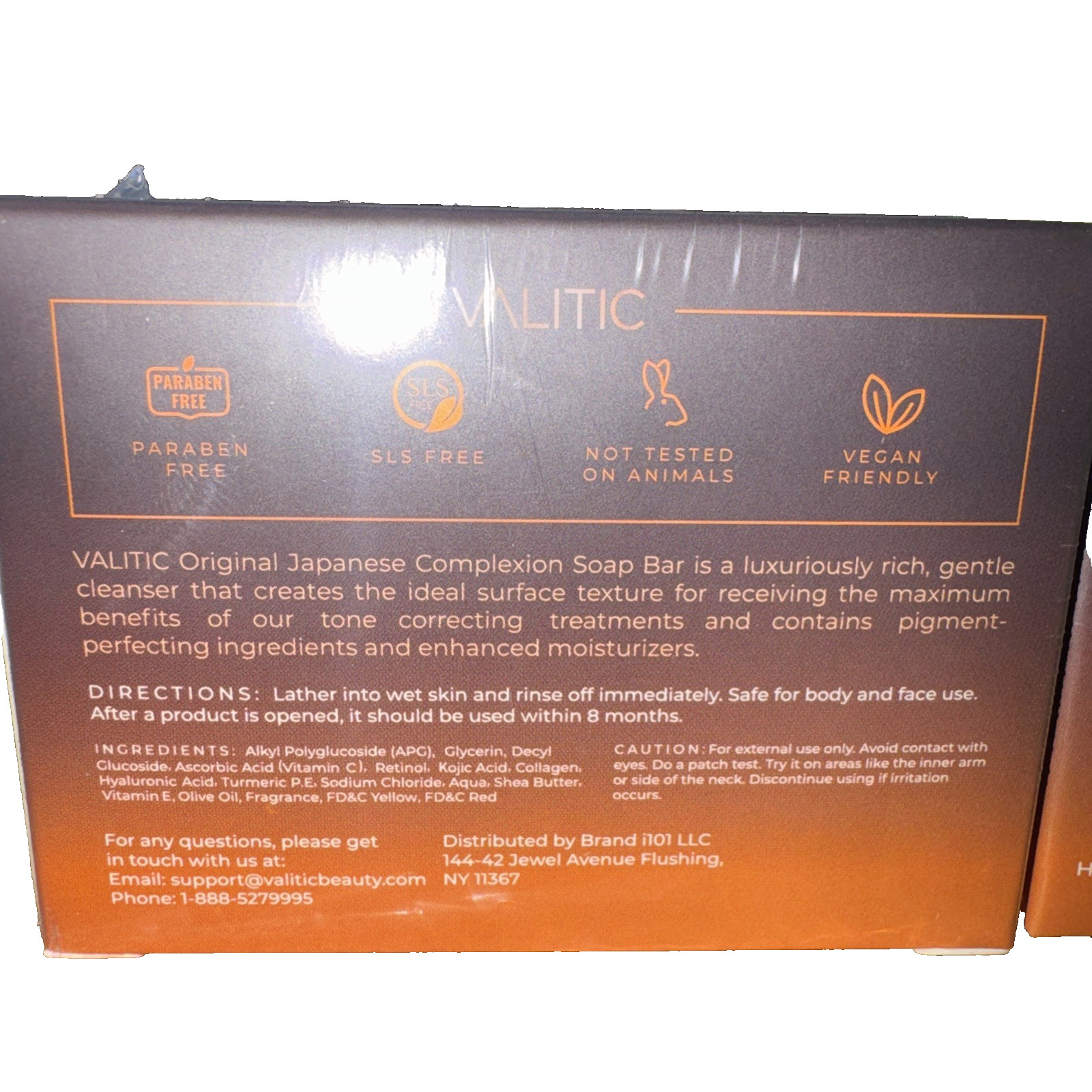 Lot Of 2 VALITIC Kojic Acid Dark Spot Remover Soap Bars Vitamin C Retinol Collag