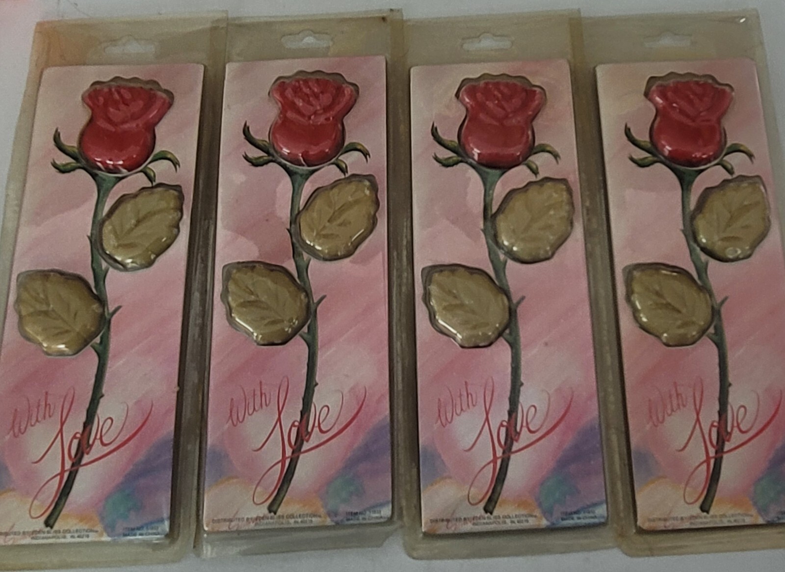 NEW individual packs lot of 4 rose and petal shape soaps Eden Bliss Collection