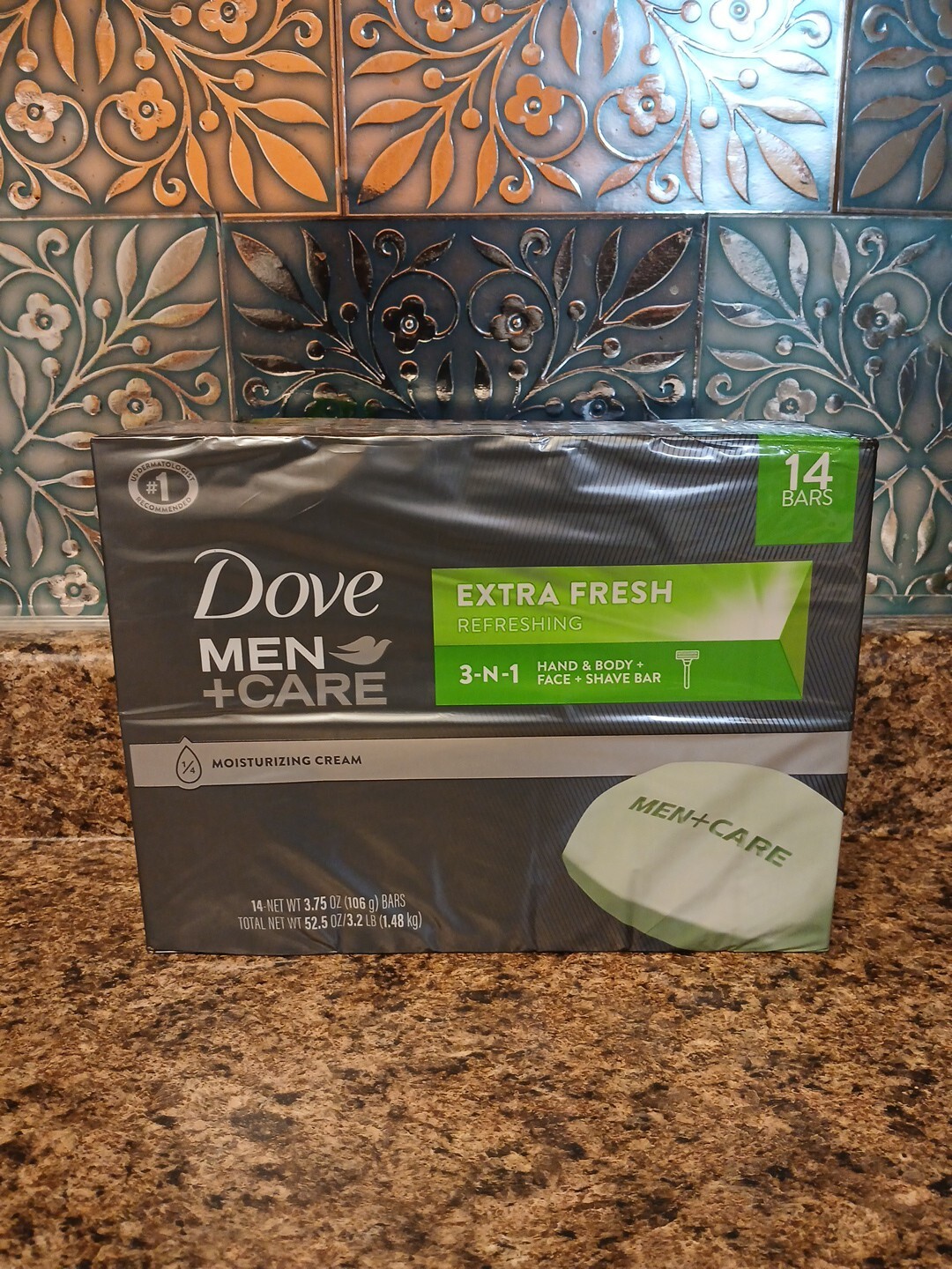 14-Bars Dove Men+Care Bar 3in1 Cleanser for Body, Face & Shaving to Clean 3.75oz