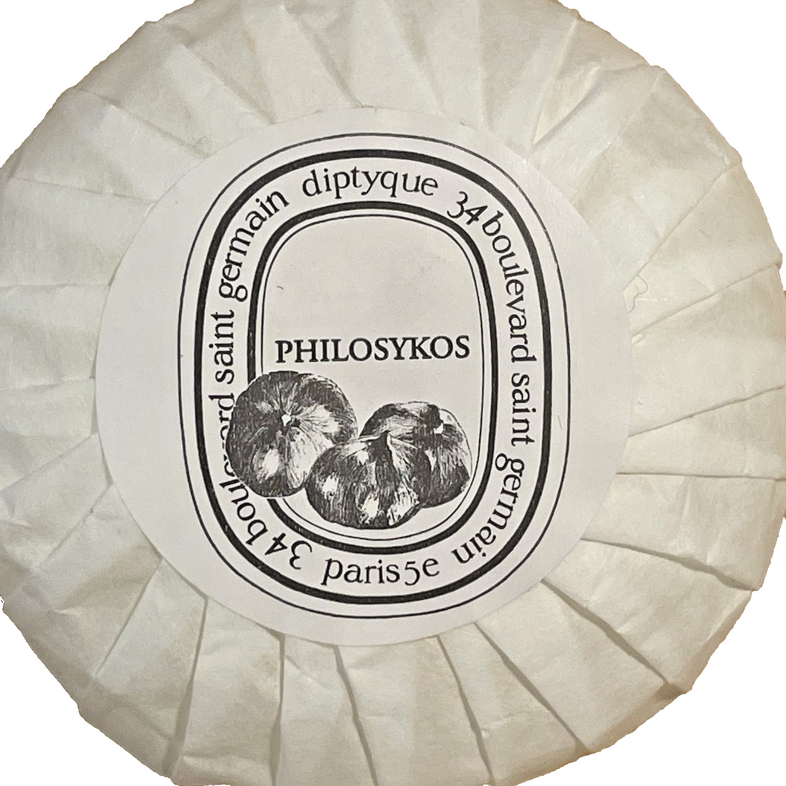 NEW Set of 4 Diptyque Philosykos Round Soap Bar 45g/1.58 oz Saint Germain Paris