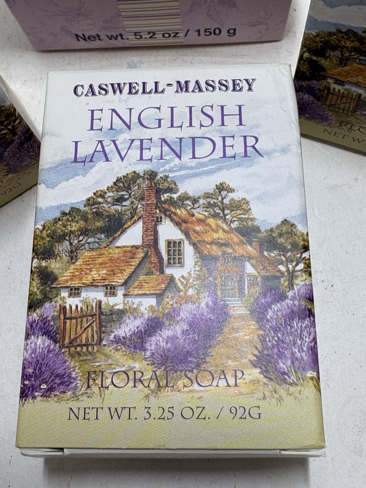 Caswell-Massey English Lavender Soap Trio (3.25 oz) = Lavender Vanilla Bath Soak