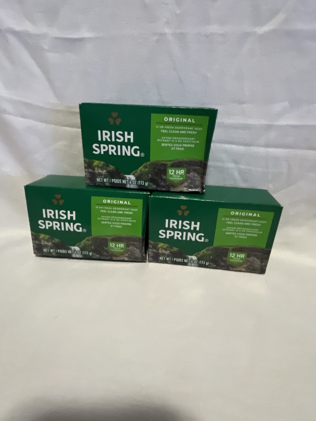 Irish Spring Original Deodorant Soap Bar 12 HR Fresh 4 oz Multipack