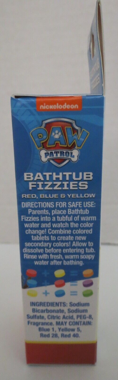 Centric Beauty Nickelodeon Paw Patrol 8Pk Bathtub Fizzies Water Coloring Tablets