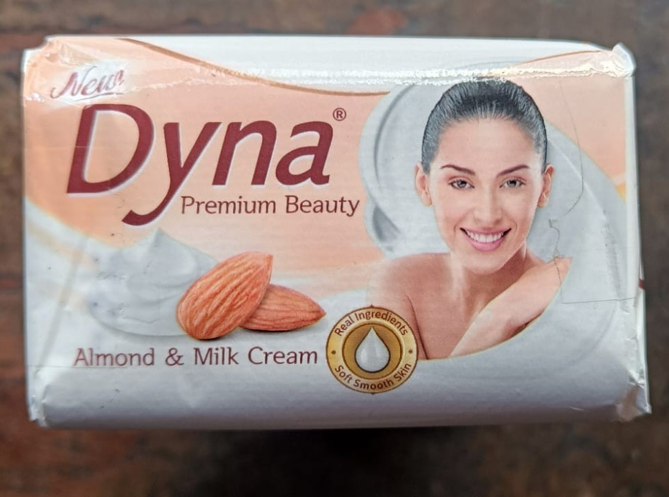 Dyna Almond Milk Bathing Soap Bar 4+1 Free Pack | 100g Each | Total 5 Bars