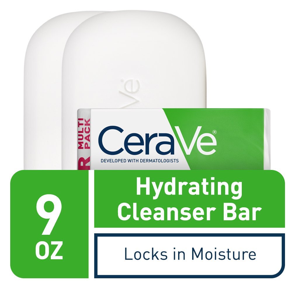CeraVe Hydrating Cleanser Bar | Soap-Free Body and Facial Cleanser with 5%