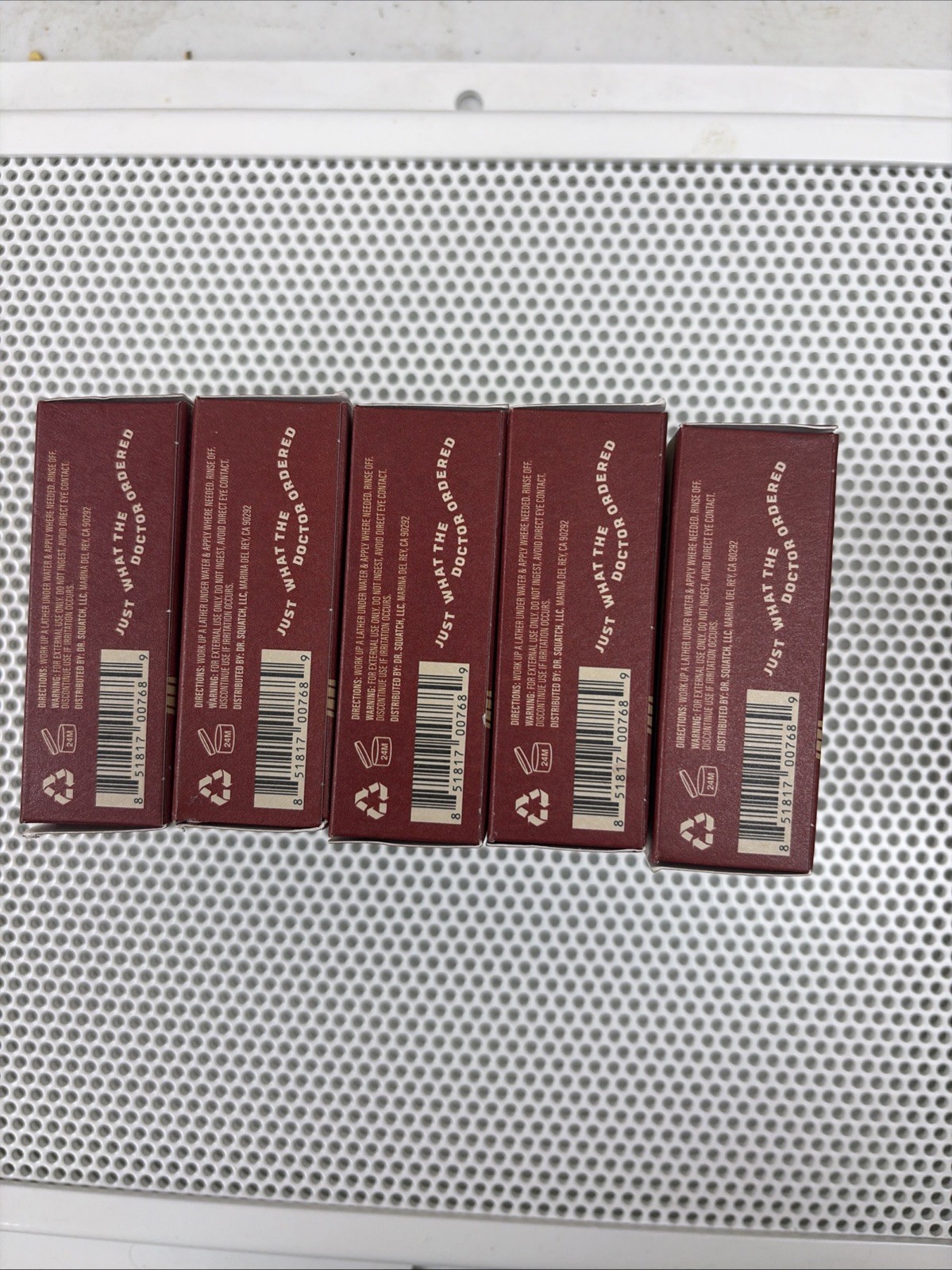 Dr. Squatch Limited Edition Frosty Peppermint Bars Men’s Natural Soap Lot of 5