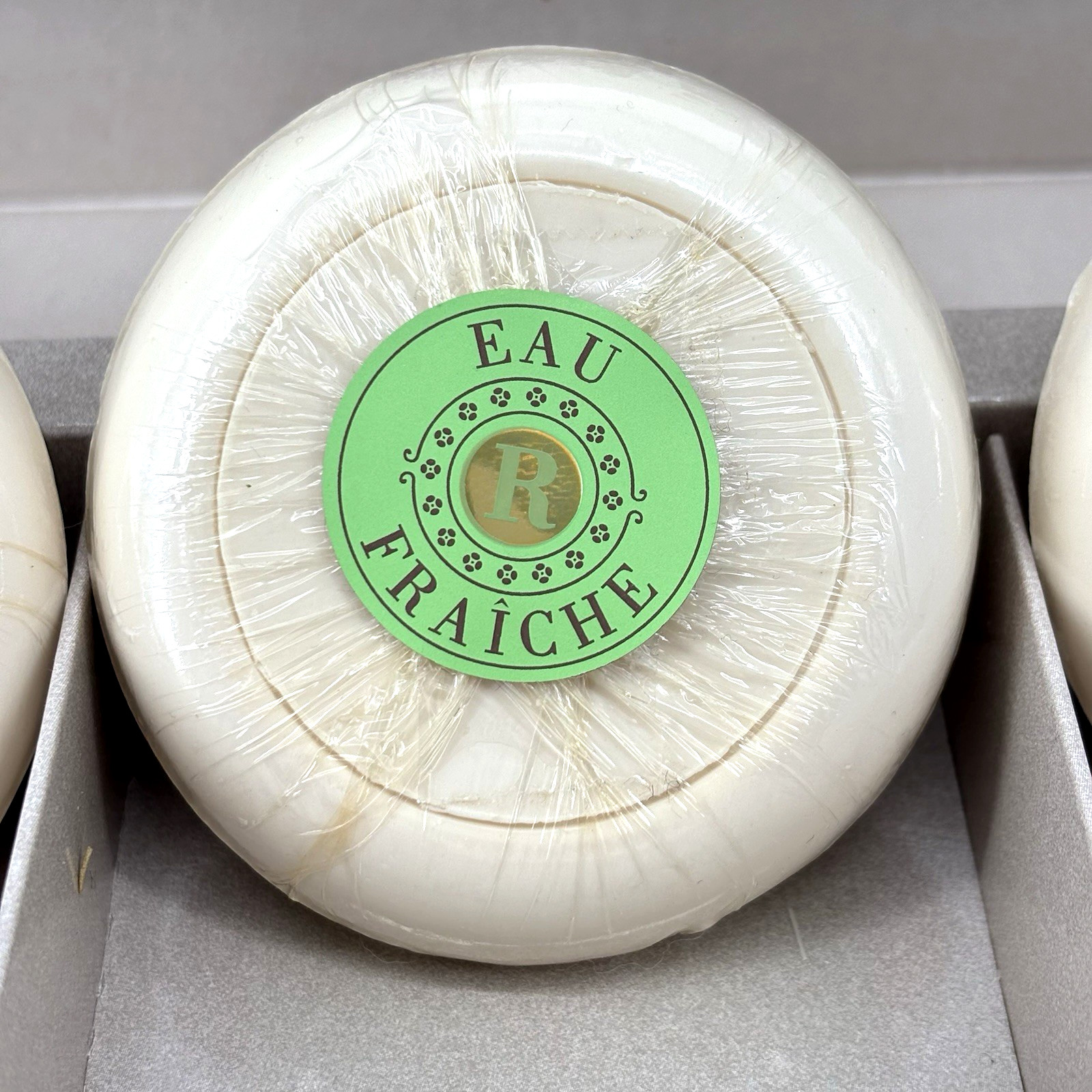 3 Boxed 1795 Rance 3.5 oz Soap Rounds EAU FRAICHE Vintage Factory Sealed NIB