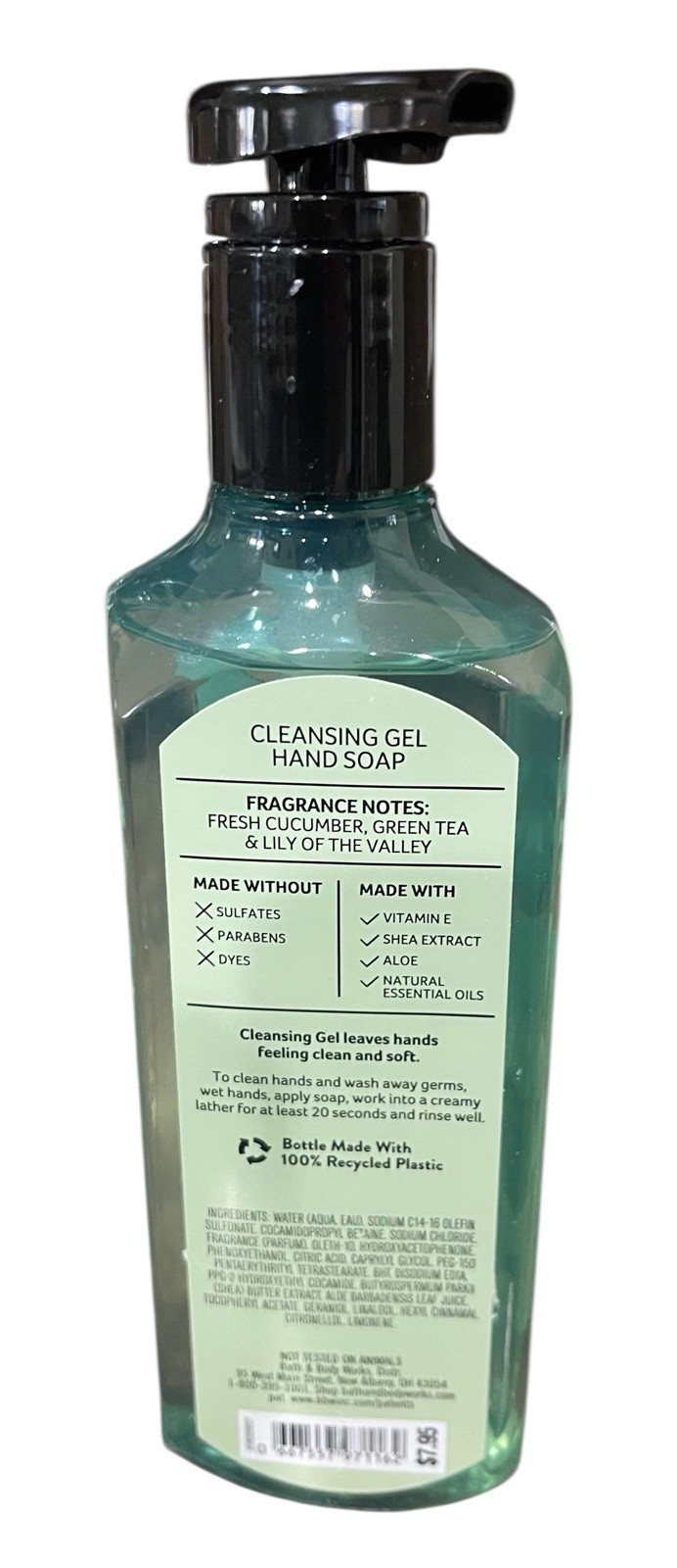 BATH & BODY WORKS- Cucumber & Lily Gentle Foaming Hand Soap Original 8 oz NEW