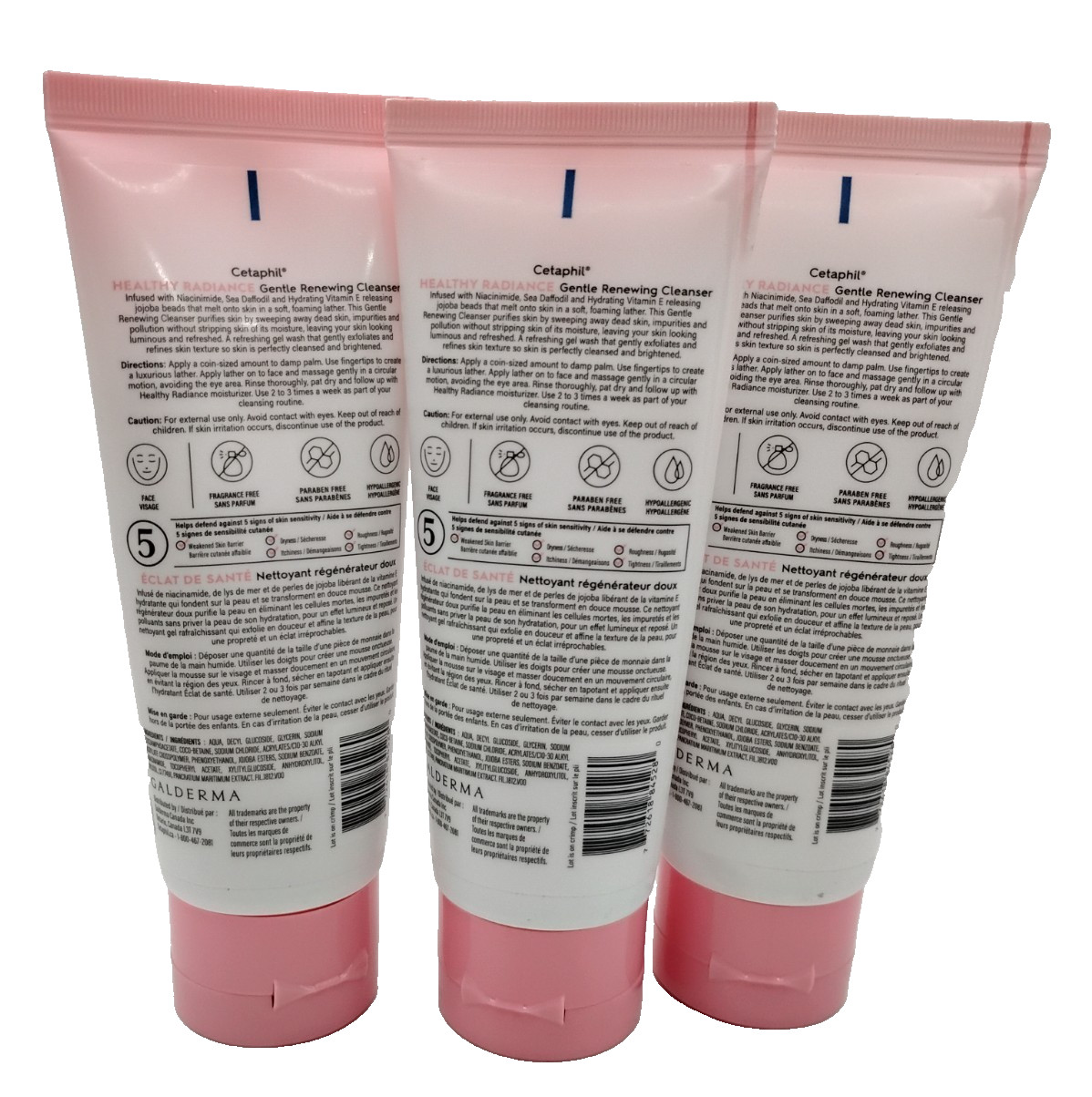 3 Pack Cetaphil Bright Healthy Radiance Gentle Renewing Cleanser 100g