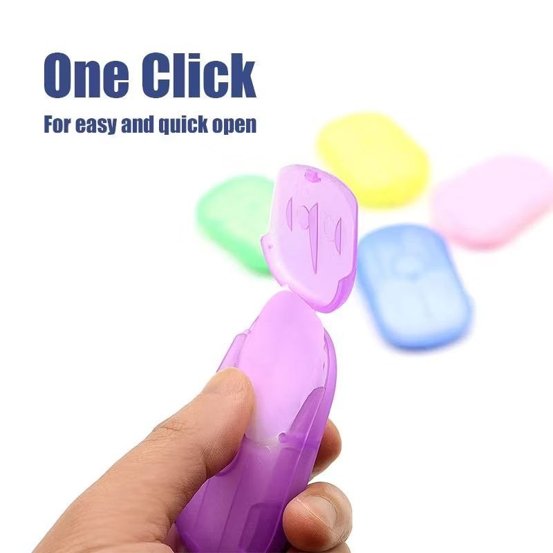 10 x Mini Hand Soap Box 20 Sheets Travel Disposable Paper Sheets Scented Soap