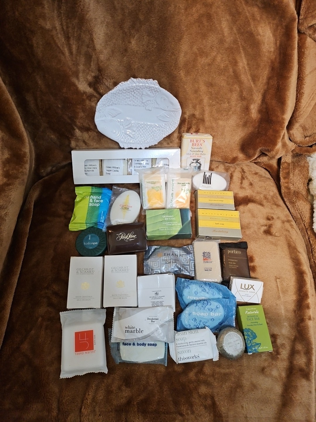 Luxury Soaps Lot Of 30 & Mud Pie Soap Dish Variety Set Of Soaps NEW